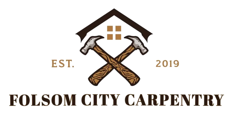 Folsom City Carpentry logo — crossed hammers and house roofline mark, Est. 2019
